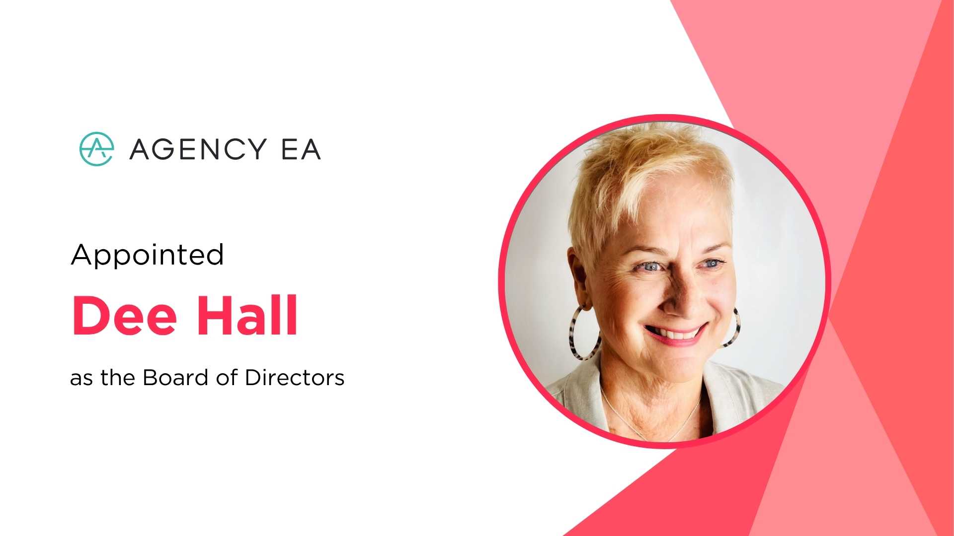 Dee Hall Joins Agency EA’s Board of Directors